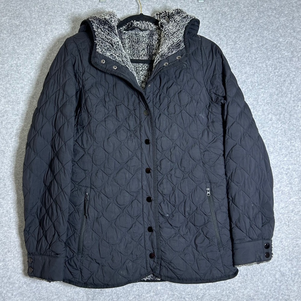 The North Face Tamburello 2 Jacket Women S Black Quilted Fleece Hooded Gorpcore